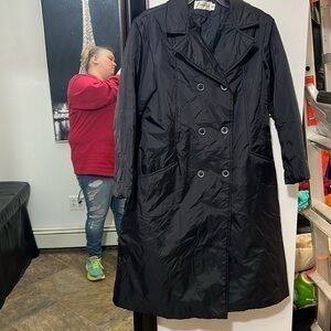 BROMLEIGH 10 petite six button insulated trenchcoat vintage